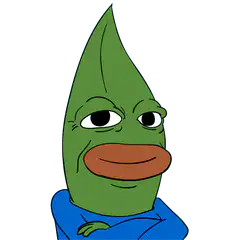 Pepe the Frog smugly closes eyes