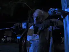 Doc Brown electrocuted by lightning