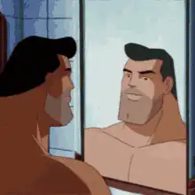 Superman laser eyes mirror