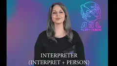 ASL interpreter signs interpreter