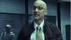Dean Pelton points to his head