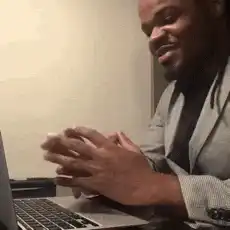 Man slams laptop shut and leaves