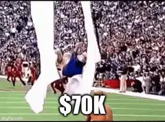 Terry Crews jumps over cheerleaders