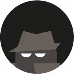 Detective character looking around and shushing