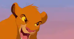 Simba and Nala playing as cubs