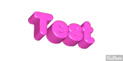 Pink 3D Test Text