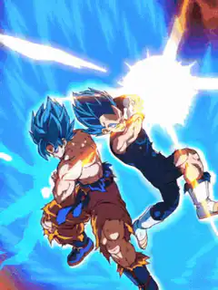 Goku and Vegeta Super Saiyan Blue Kamehameha
