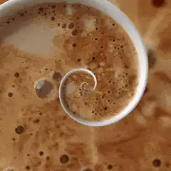 Infinite coffee cup spiral