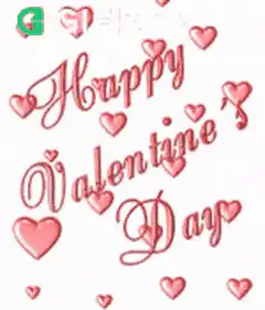 Happy Valentine's Day hearts animation