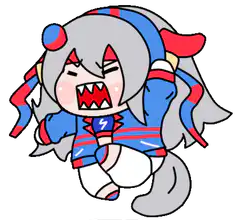 Chibi Suzuha angry jump