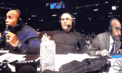 Three commentators react with shock