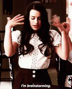 Lea Michele brainstorming