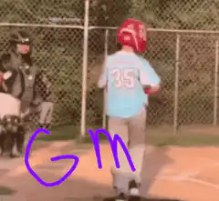 Kid swings bat and misses