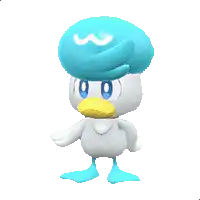 Quaxly standing and swaying