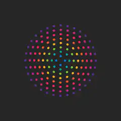 Rainbow dot circle morphing