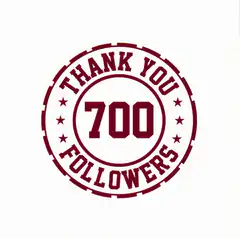 Thank You 700 Followers Stamp