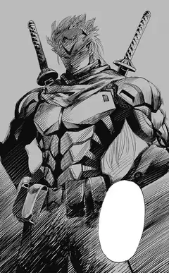 Manga character with two swords
