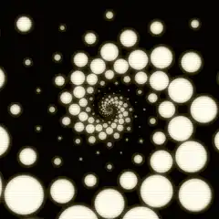 glowing spiral of white dots
