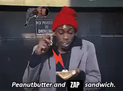 Peanutbutter and ZAP sandwich