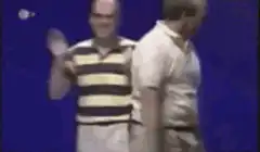 Men dancing on stage