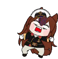 Chibi horse girl dancing