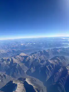 Aerial view of mountain range
