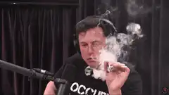 Elon Musk smoking a joint