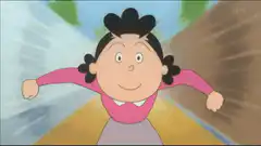 Suneo running with speed lines
