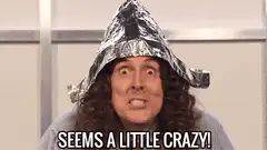 Weird Al Yankovic tinfoil hat crazy