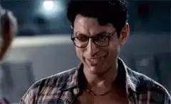 Jeff Goldblum smirking and nodding