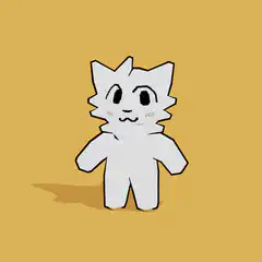 white cat hit by brick