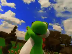 Yoshi puts on a top hat