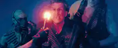 Blade Runner 2049 characters with glowing light