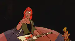 Heavy Metal Guitarist Plays Intensely