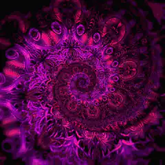 Purple and pink fractal spiral animation