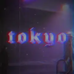 glitchy tokyo neon sign