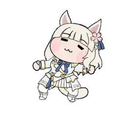 chibi cat girl dancing
