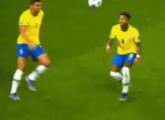 Neymar and Cristiano Ronaldo juggling soccer ball