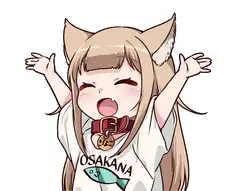 Anime girl with cat ears and hearts