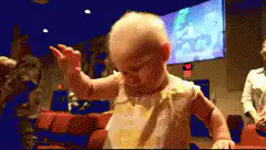 Baby dancing at a concert