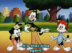 Yakko, Wakko, and Dot It's That Time Again