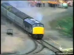 Train crash and explosion
