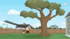 Man climbs tree to get bee