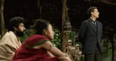 Man drops coin on ground
