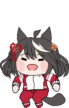 Chibi horse girl dancing