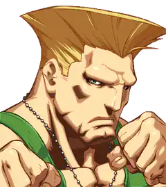 Guile fighting stance