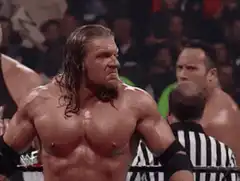 Triple H spraying champagne