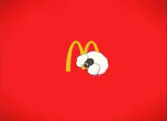 McDonald's mascot winks