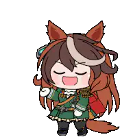 chibi horse girl smiling