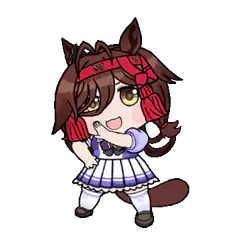 chibi horse girl dancing
